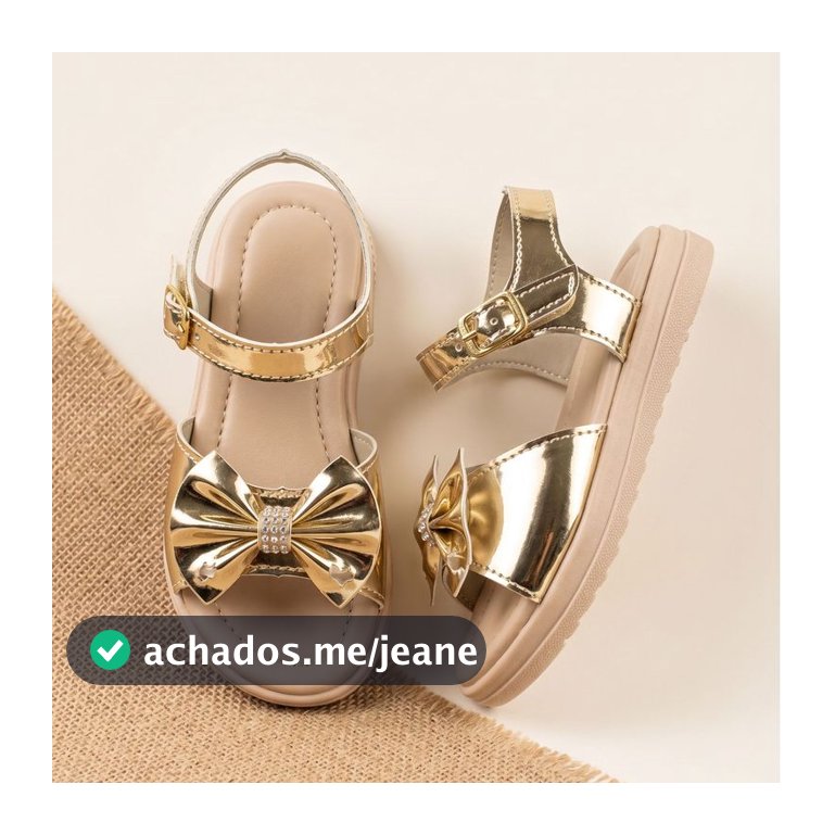 Sandália menina macia com laço, perfeita para festas e batizado, final de ano, antederrapante, leve