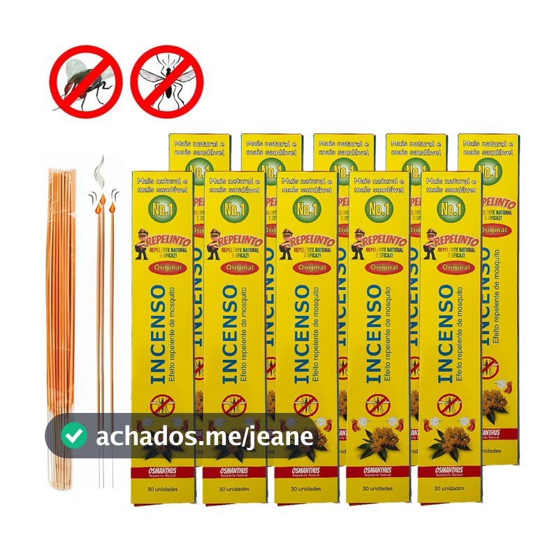 Kit 90 Palitos Incenso Repelente mata mosquito Proteção Anti-Insetos