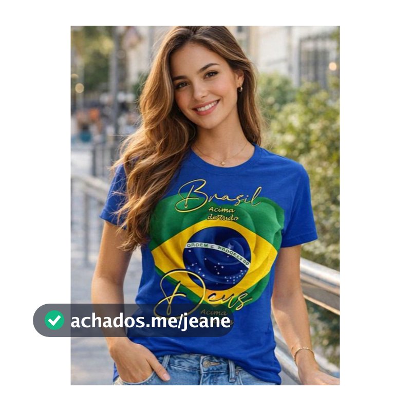 Camiseta Blusa Plus size 100% Algodão Premium Blusa T-shirt Copa Brasil Time Jogo