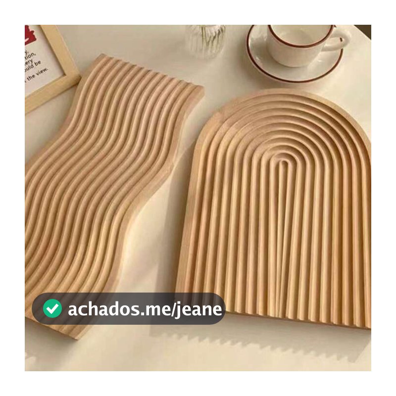 Conjunto 2tabuas Bandejas Bambu Mesa Posta Decor Orgânica