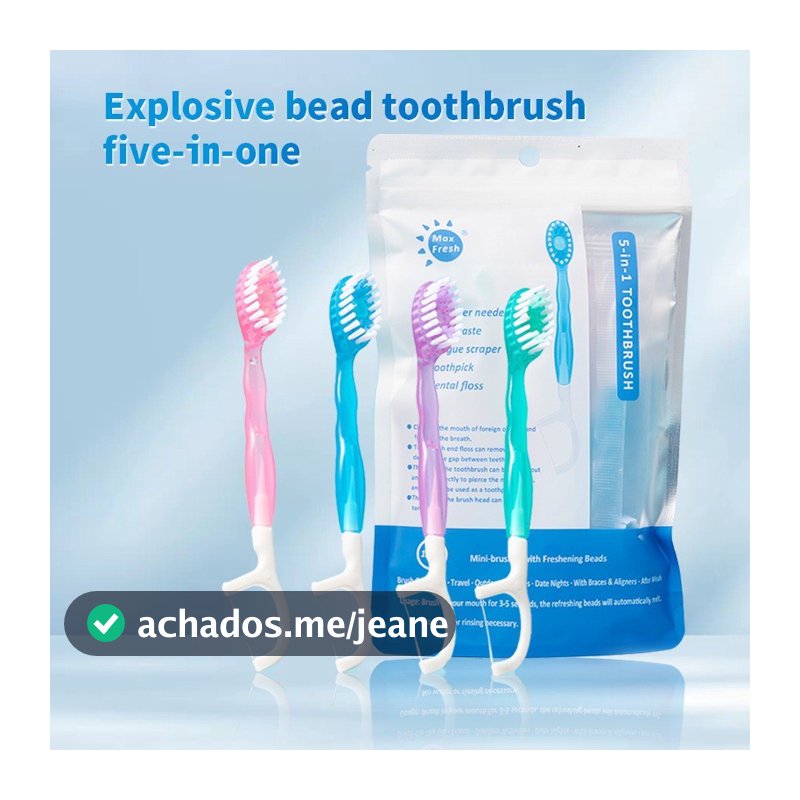 Escova De Dentes De Viagem Com Fio Dental E Contas De Pasta De Dente-Escova de dentes descartável-Pacote com 12 unidades