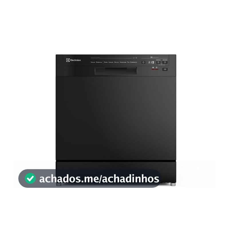 Lava-Louça Electrolux 8 Serviços Preta com Programa Lava e Seca 50 min (LP08E)