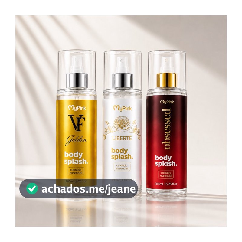 Kit Body Splash Similar Feminino Virgínia VF Golden Liberté Obsessed Água de Colônia pós banho