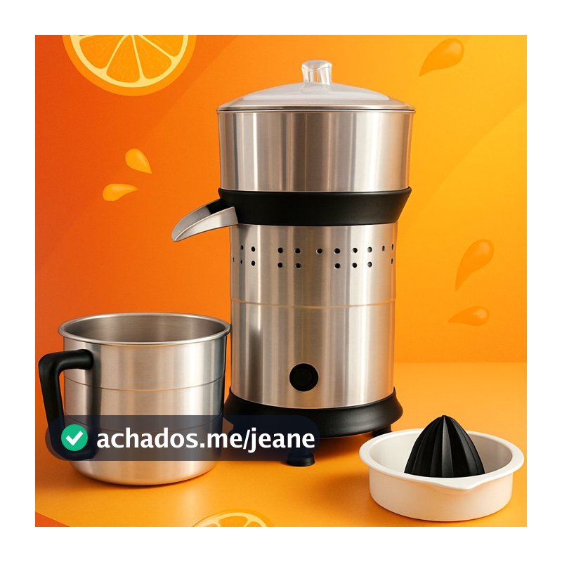 espremedor industrial de frutas sucos 700w com jarra de brinde 3 litros alta rotaçao inox