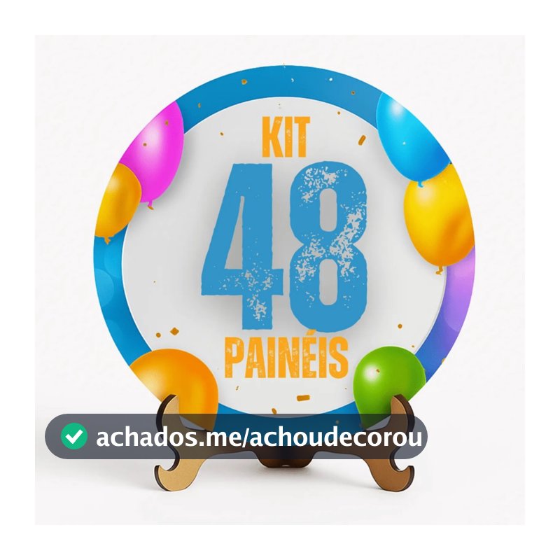 Kit 48 Painéis Redondo 50x50 em Tecido Sublimado - Escolha Seu Tema em nosso catálogo