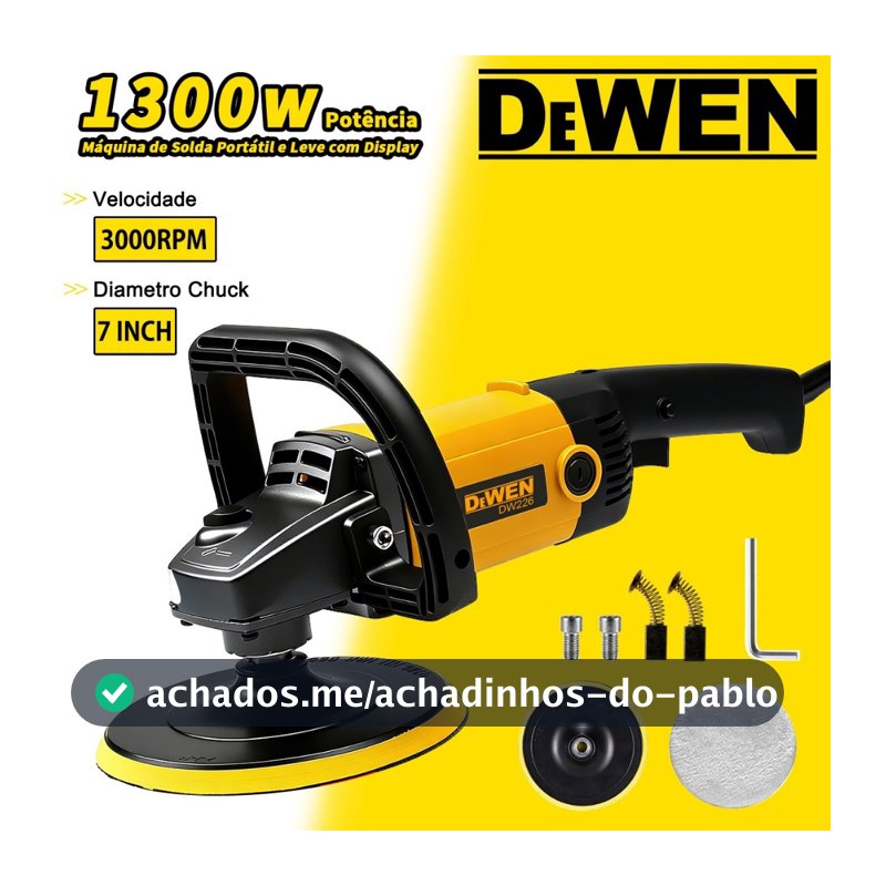 Politriz Automotiva Profissional 7 Pol 1300 watts com 7 Velocidades  (600-3000 rpm)（50HZ/60HZ）