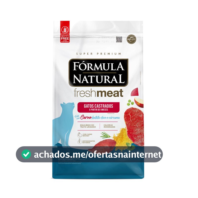 Ração Fórmula Natural Fresh Meat Gatos Castrados Carne 10.1 Kg