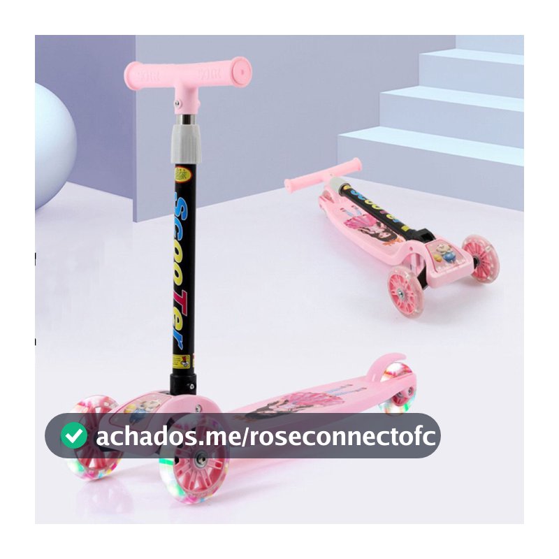 Patinete Infantil 3 Rodas De Led Dobrável Scooter Crianças--1715