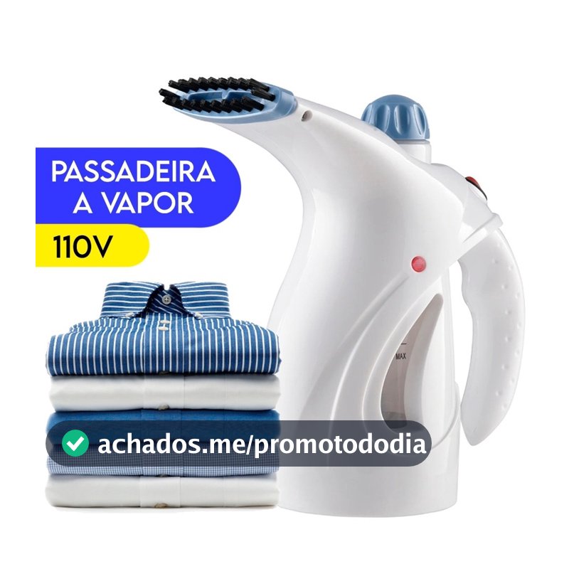 Passadeira 110v Ferro a Vapor Vaporizador de Roupas Tira Amasso Portátil 800W