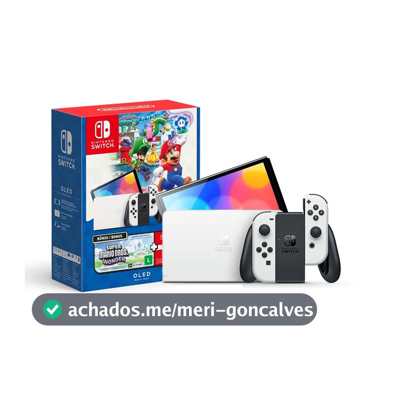 Nintendo Switch OLED Bundle Mario Bros. Wonder + NSO 3 Meses