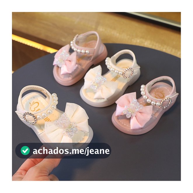 Sandálias Infantis Meninas de Verão Sapatos de Princesa de Arco para Meninas 1-5 Anos de Idade Calçados infantis