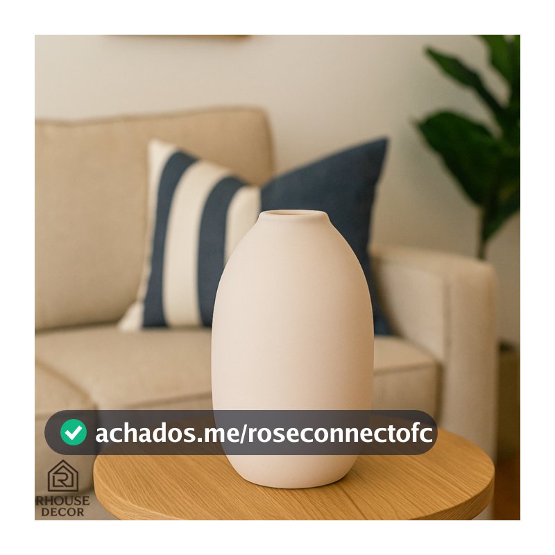 Enfeite Vaso de Cerâmica para Decoração de Sala Casa 14cm