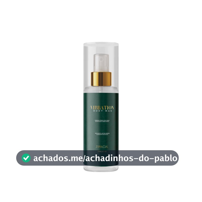 BODY SPLASH MASCULINO VIBRATION 200ML - PRIMACIAL PERFUME CÍTRICO