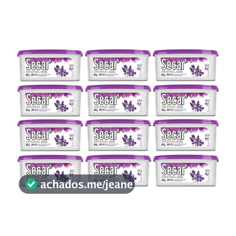 Kit 12un Anti Mofo Secar 80g - Desumidificador Original, Guarda Roupas, Armarios