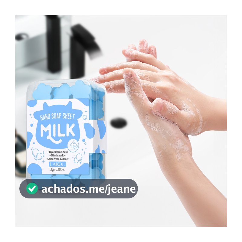Folhas De Sabonete Para Mãos Com Leite LAIKOU , Limpeza Suave , Hidratação Profunda , Fácil De Transportar , 3 G/Caixa