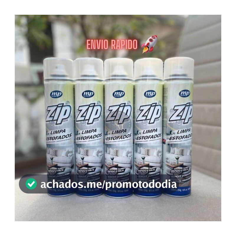 Espuma Para Limpeza de Estofados Spray Zip Clean 300ml/251g