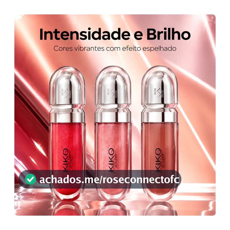 KIKO MILANO Lip Gloss – Brilho Intenso, Efeito Espelhado e Textura Confortável