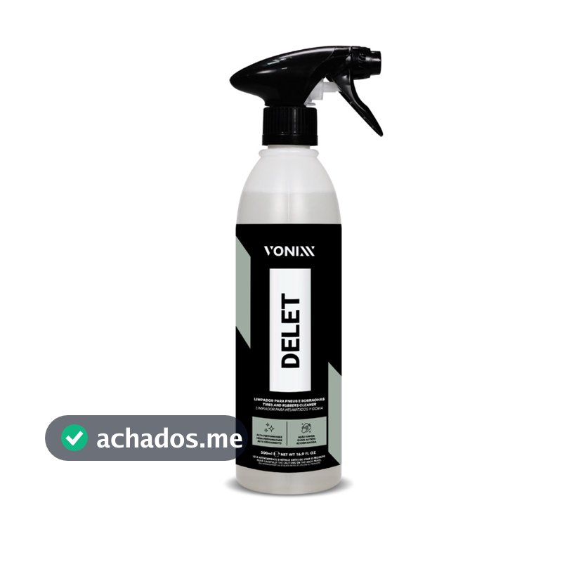 Delet Vonixx Limpador Para Pneus Borrachas Plasticos E Lanternas 500ml