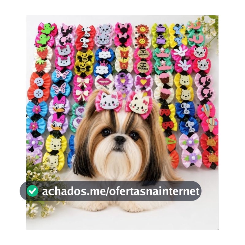 Laços pet cetim 4cm ( pacote com 50 unidades) 25 pares mesclado