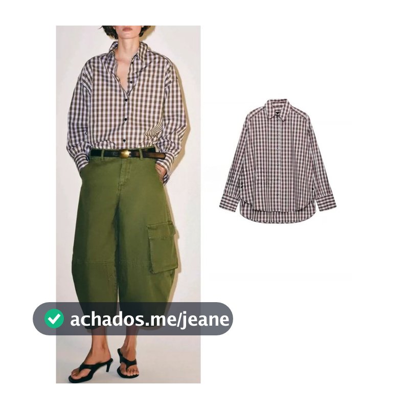 Camisa xadrez solta feminina com novo produto de outono 1324655