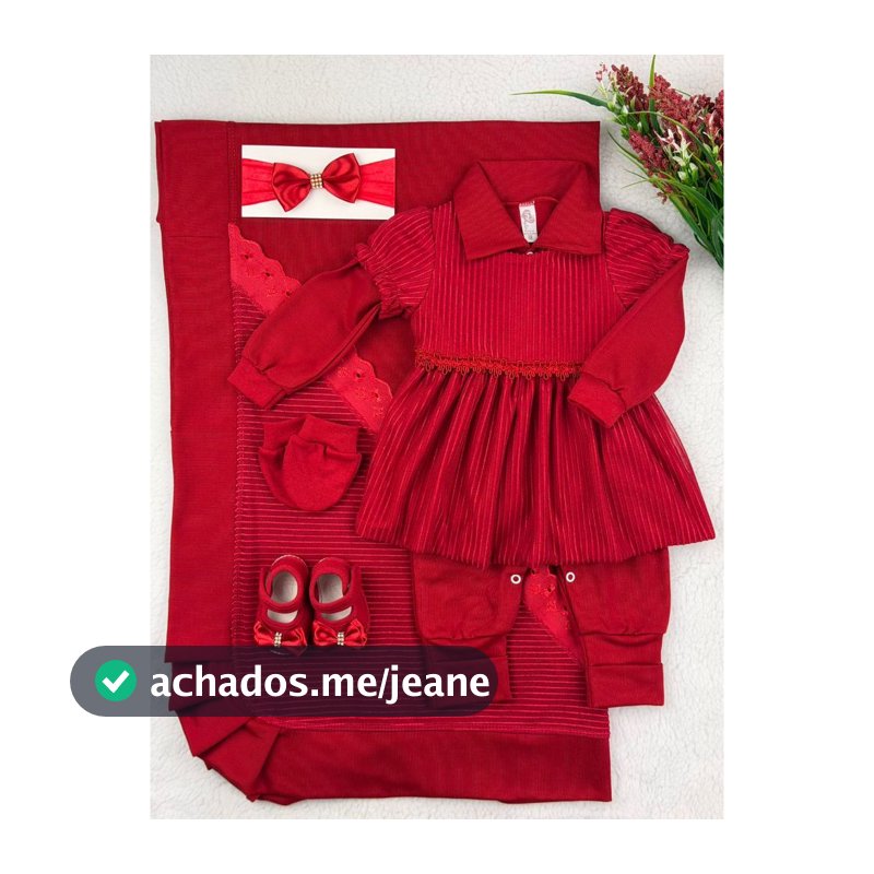 Saída de Maternidade Feminina de Luxo Kit Completo