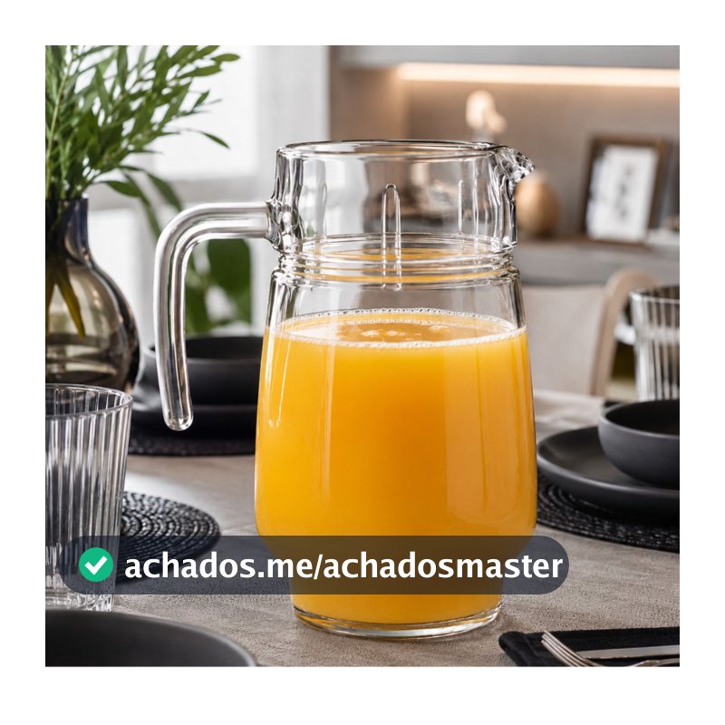 Jarra de vidro com tampa 1,8L para suco água bebidas mesa posta cozinha transparente