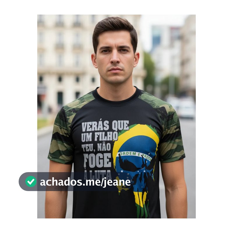 Camiseta Masculina Pátria Amada Brasil Patriota Direita Top