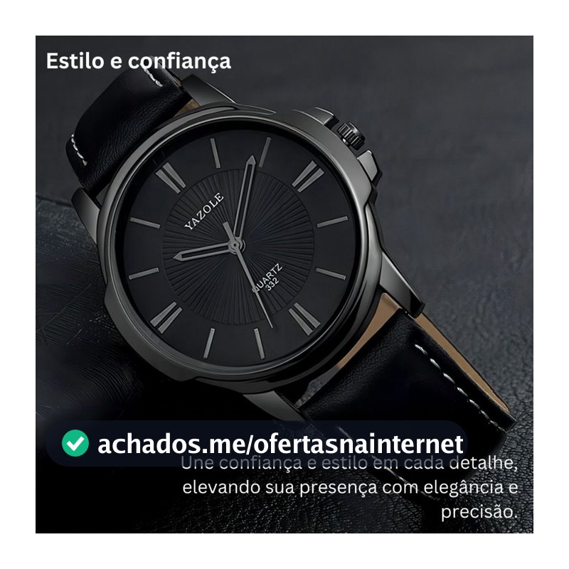 Relógio Masculino De Pulso Social Clássico Casual Original com Pulseira de Couro
