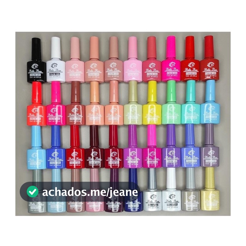 Esmalte em Gel Led Uv Kit C/6 Lírio,Zen, Bella Rosa 10ml Cores Preto Branco Vermelho Amarelo Cores Variadas