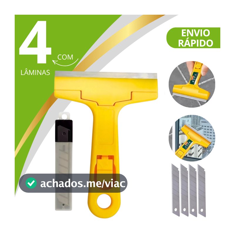 Raspadores Multiuso Para Limpar Box Com 5-10 Lâminas Profissional/Vidro Piso Cerâmica Azulejo