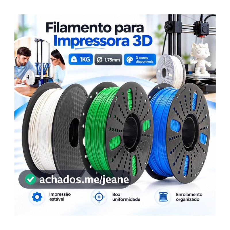 Filamento 3D PETG 1kg 1,75mm impressão Premium varias cores 3d