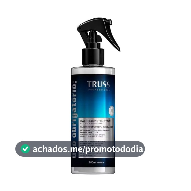 Truss Uso Obrigatório Leave-in Reconstrutor 260ml | Proteção Térmica, Brilho e Reparação Imediata