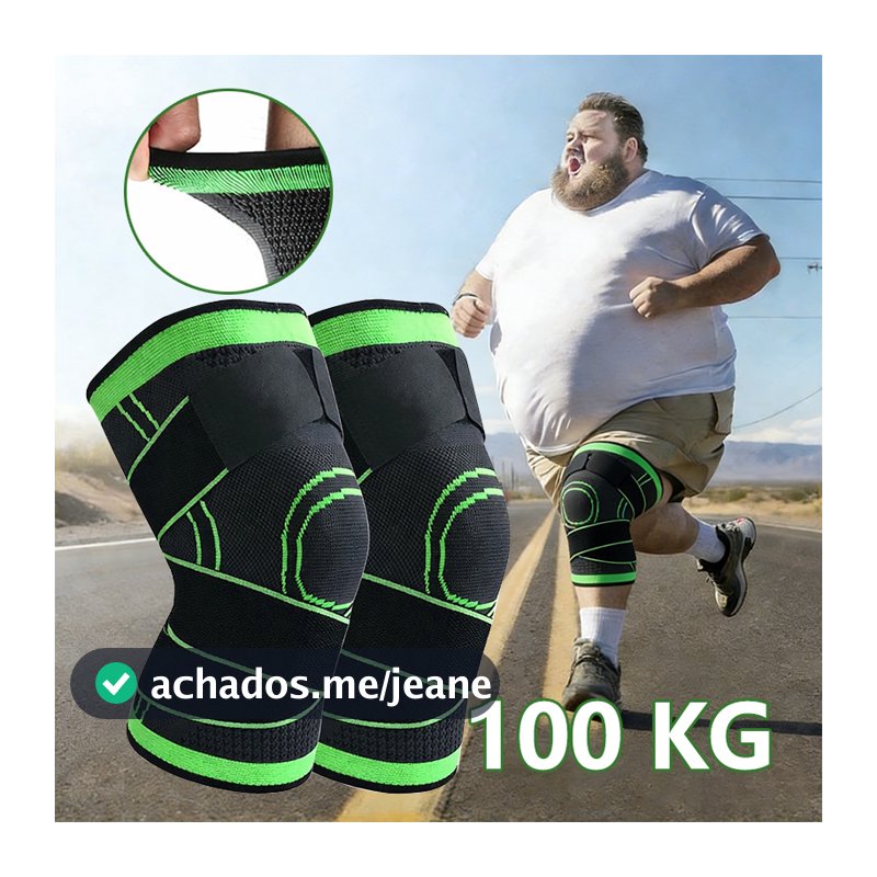 Kit 2/1 Joelheira Compressão Ortopedica Articulada Apoio Reforçado Capacidade