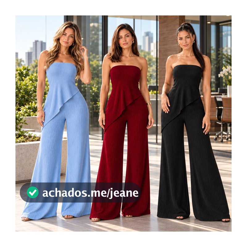 Conjunto calça e blusa feminino adulto canelado