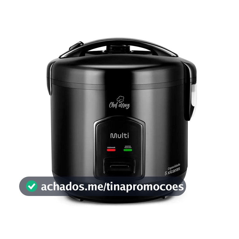 Panela de Arroz 5 Xícaras Função Manter Aquecido Multi 1L 400W GO00 - Multilaser