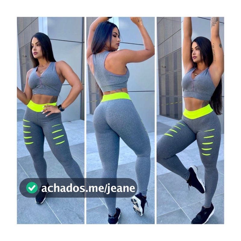 conjunto calça legging detonado leg treino mais top fitness calça feminina academia tendência