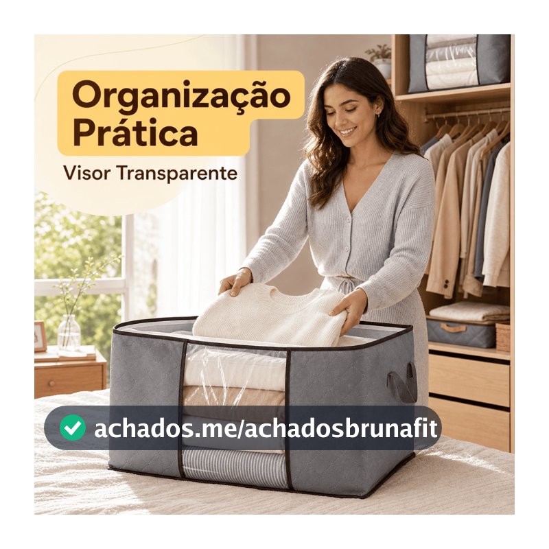 Caixa Saco Organizador Cobertor Casaco Guarda Roupa Ecológico Anti-Poeira Umidade Insetos Multiuso