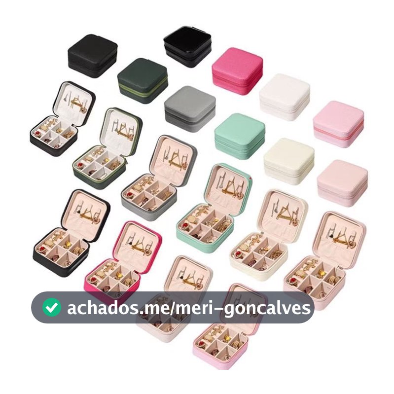 atacado Kit 20  Mini Porta Joia De Bolsa Para Viagem Portátil/Caixa De Armazenamento/Bolsa/Anel/Colar-3