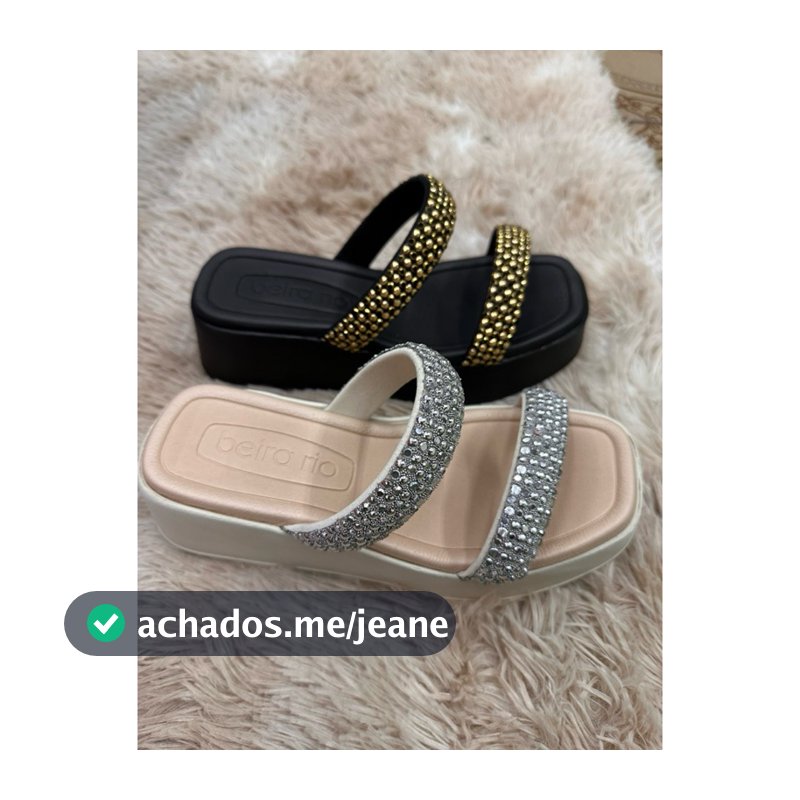 SANDÁLIA BEIRA RIO - PLATAFORMA COM STRASS Brilhe em qualquer ocasião com essa sandália super confortável e estilosa!