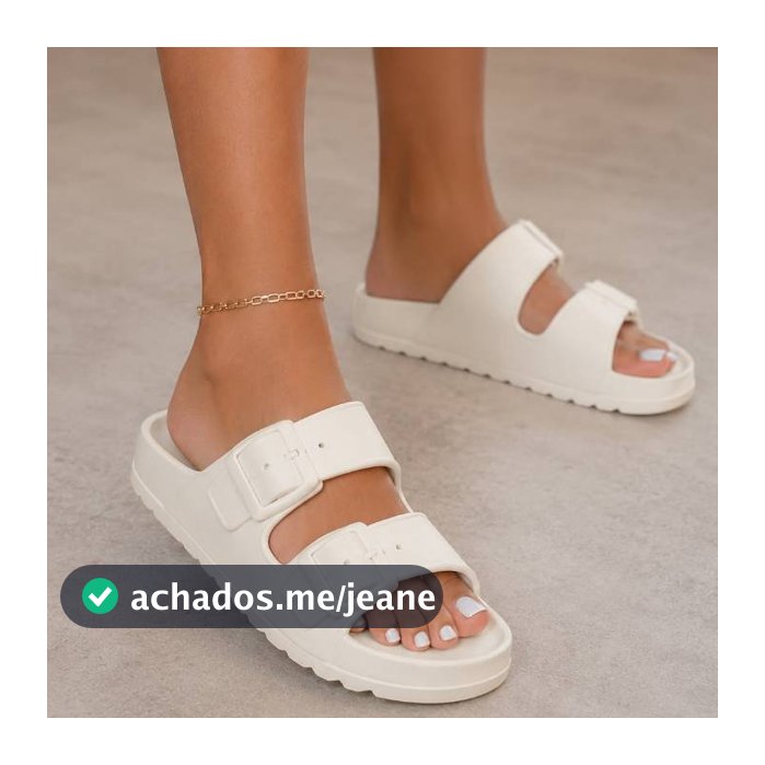 Sandália Papete Birken Feminina Casual Confortável Antiderrapante Tira Dupla Slide Leve Macia