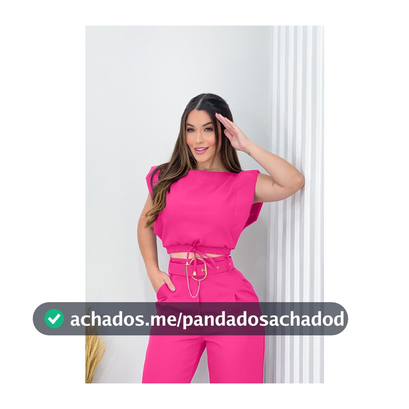 Conjunto Feminino de Calça Alfaiataria Moda Blogueira