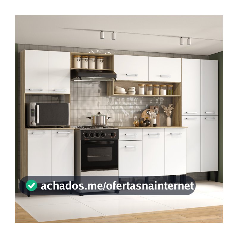Cozinha Completa Arizona Plus com Armário e Balcão Carraro