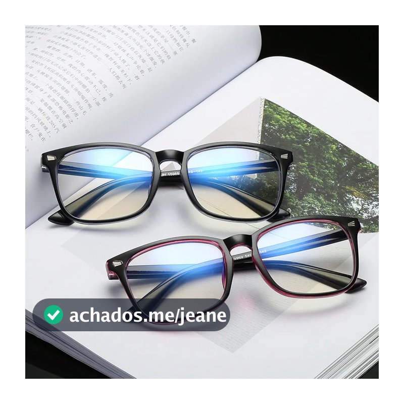 Óculos Bloqueador Anti Luz Azul Protector Leitura e Descanso Fadiga Ocular De Telas Celular, PC, TV