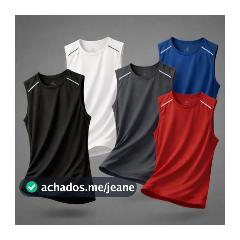 Kit 5 Regatas Masculinas Dry Fit Estampadas Academia Treino  Camiseta Sem Manga Corrida Verão Praia Gym M ao G3