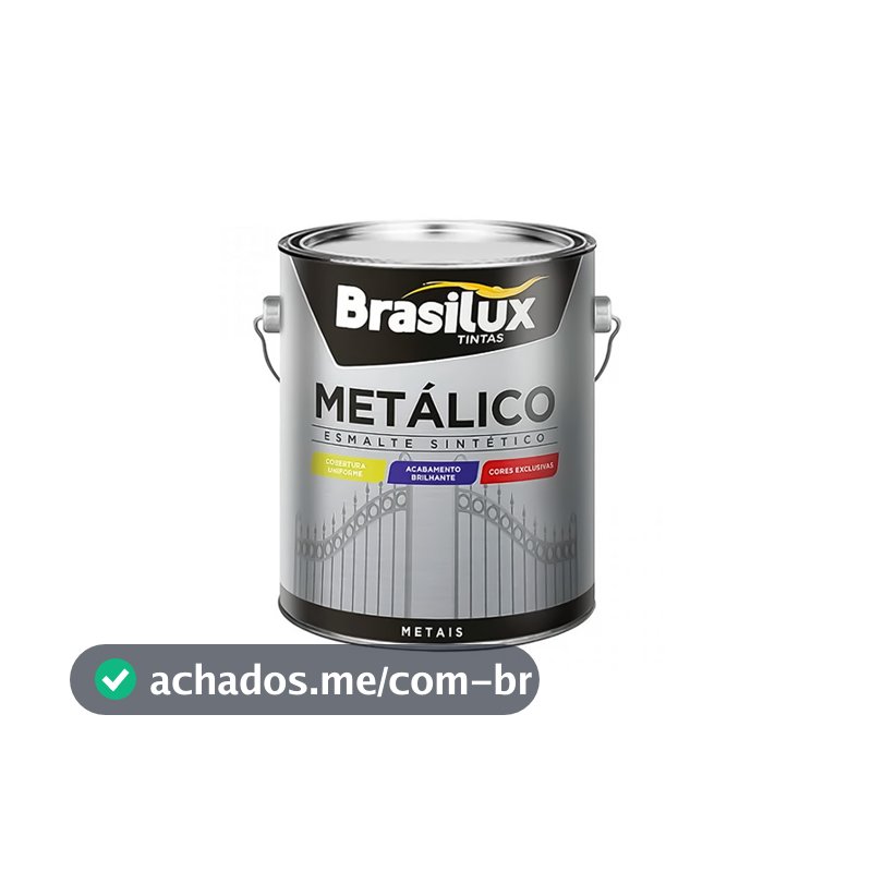 Tinta Esmalte Sintético Metálico Brasilux 900ml Várias Cores Premium A Escolha Metal E Madeira