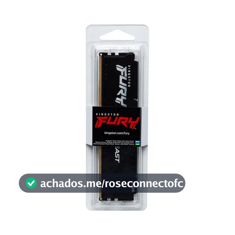 Memória RAM Kingston Fury Beast 8GB DDR5 6000 MHz - KF560C36BBE-8