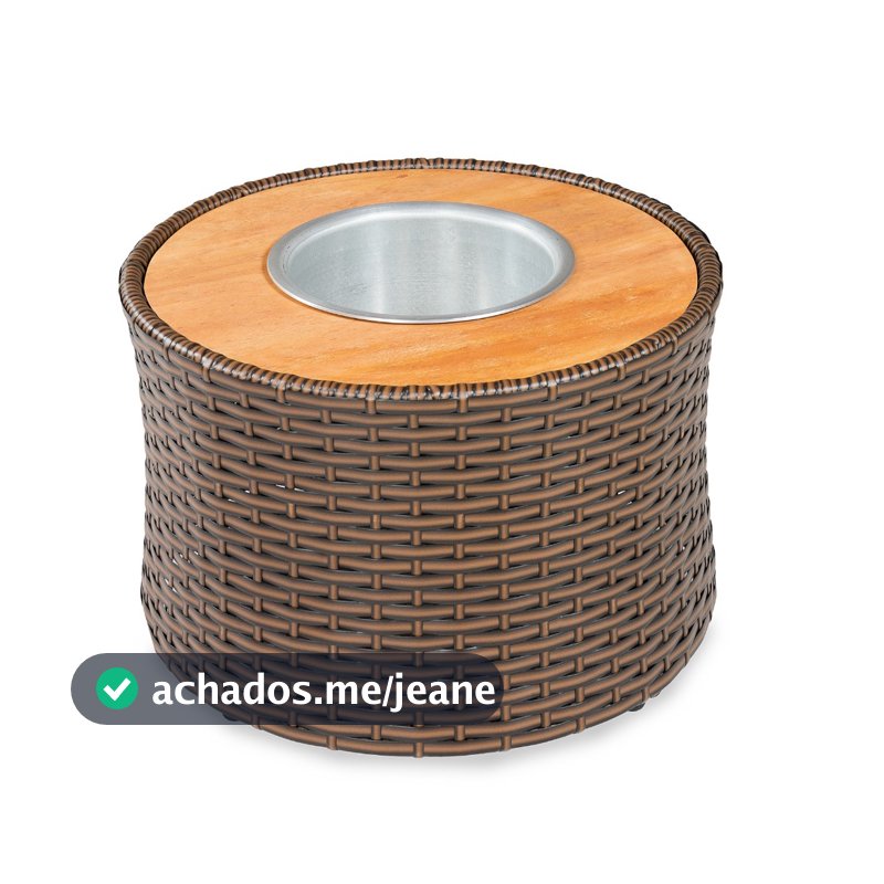 Mesa Para bebidas Champanheira Coller Junco Sintético Balde Gelo Área Gourmet Piscina Varanda Milano