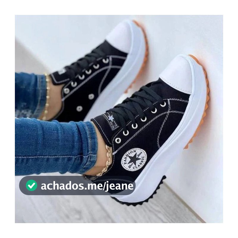 Tênis Star Feminino Plataforma Estrela do 34 ao 39 Confortável Blogueira Super Leve