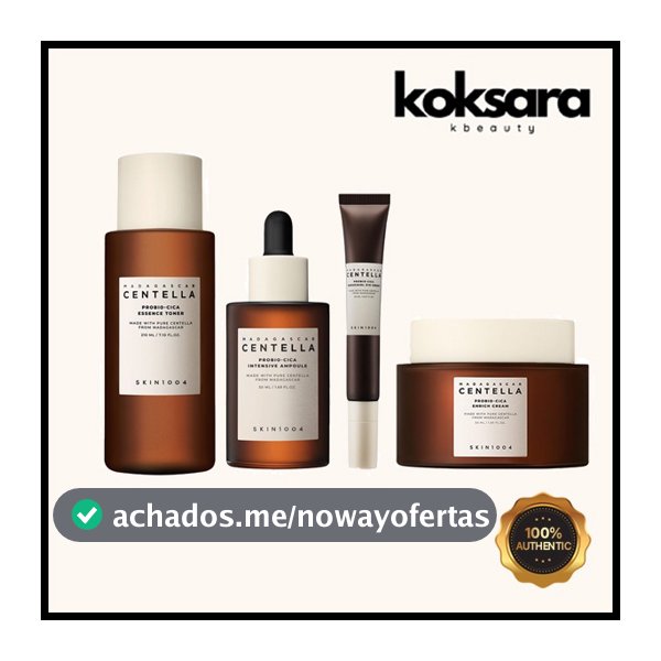 skin1004 madagascar centella probio-cica (toner 210ml/ampoule 50ml/cream 50ml/eye cream 50ml)