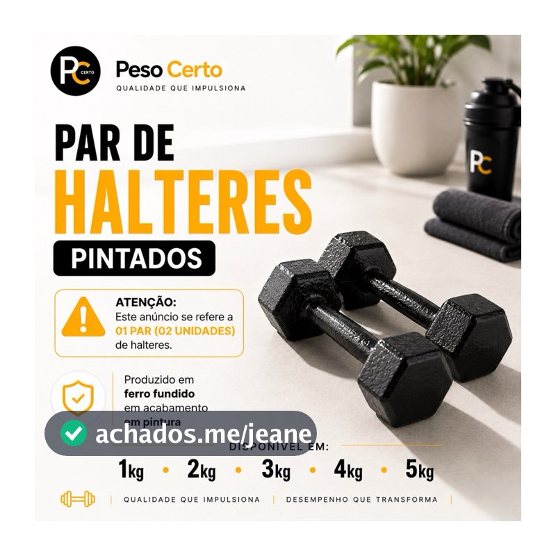 Par Halter Sextavado Pintado-Musculação Academia Funcional Peso Para Braço Treino em Casa Crossfit